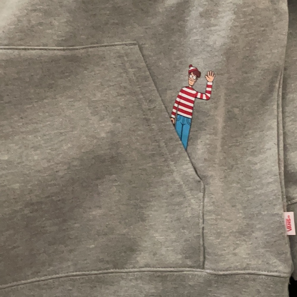 NET Vans X Where’s Waldo Grey Pullover Hoodie - Picture 6 of 6